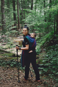 Kolorowa bambusowa chusta dla dzieci Mglisty Cyrkon 4,6 m – delikatna i przewiewna