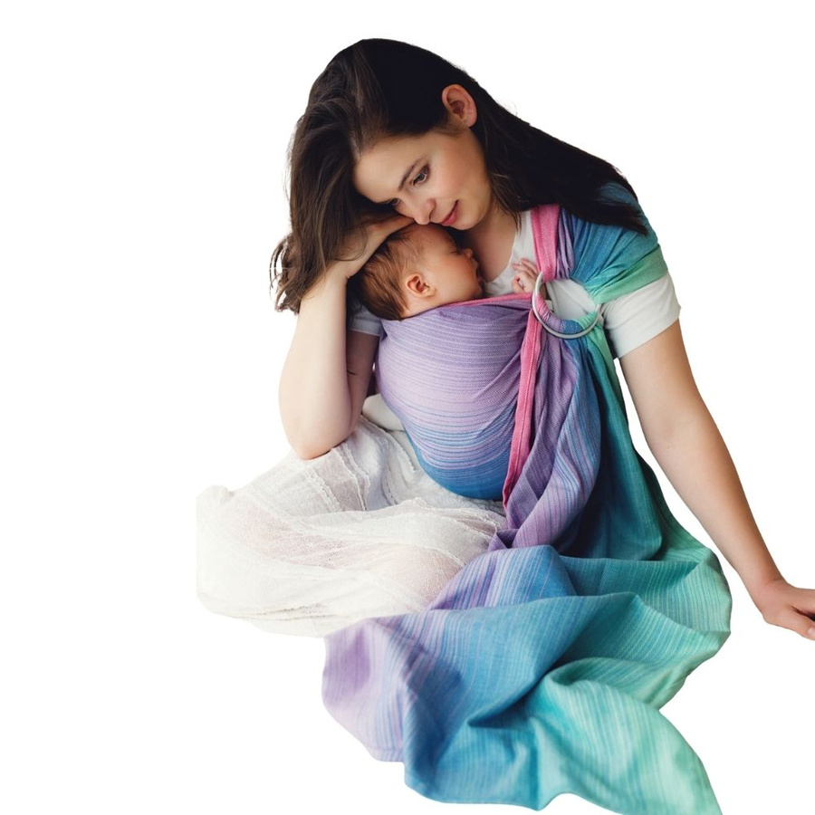 Bambusowy Cyrkon M – kolorowa, przewiewna chusta kółkowa idealna na lato