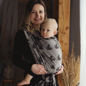 Brązowa chusta do noszenia dziecka Cosy Love 3,6m - dla malucha i starszaka