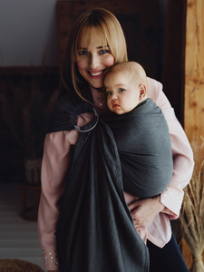 Grafitowa chusta kółkowa Slate Moonstone M (2 m) – praktyczne rozwiązanie dla rodziców