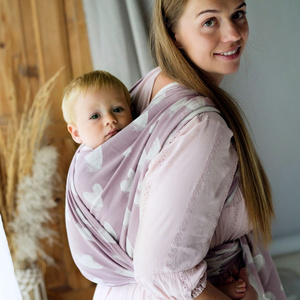 Chusta do noszenia dziecka Hazy Love Rose 3,6m