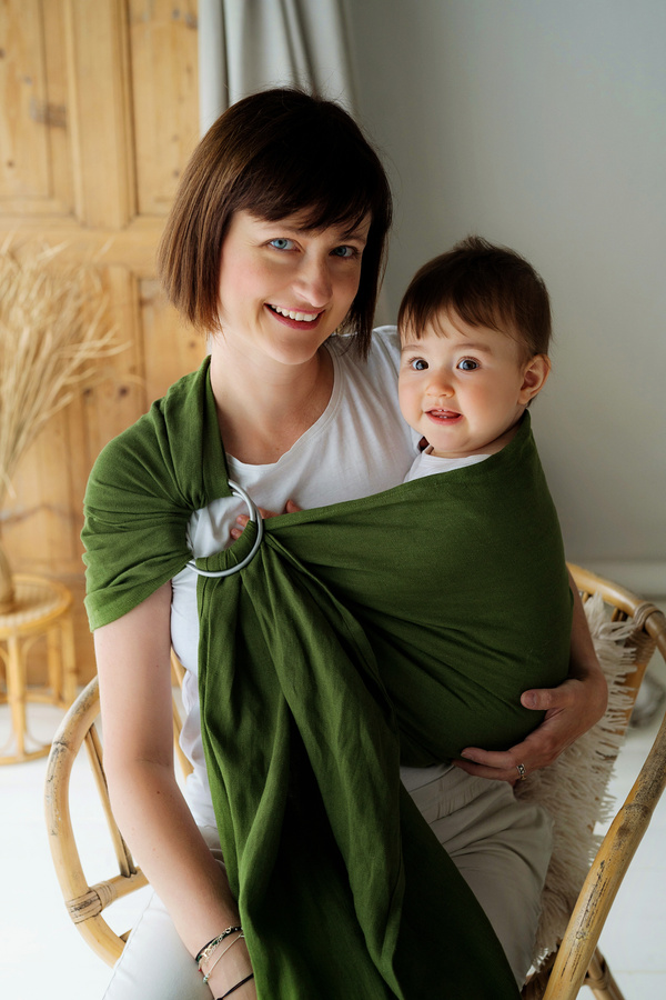 Chusta kółkowa Pure Linen Moss M (2m)