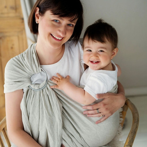 Chusta kółkowa Pure Linen Greige M (2m)/II gatunek