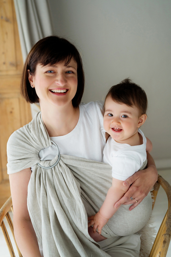 Chusta kółkowa Pure Linen Greige M (2m)