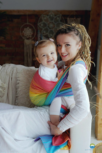 Chusta do noszenia dziecka TENCEL™ Daisy Agat 4,6 m