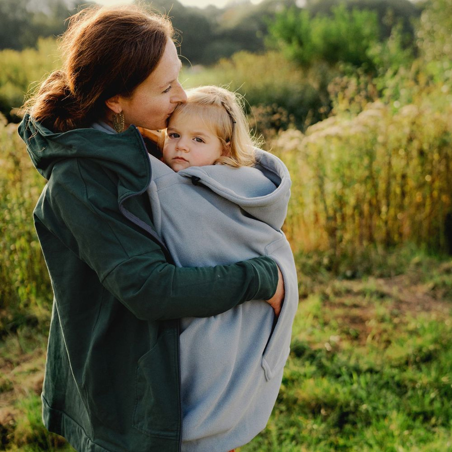 Osłonka do chust i nosidełek (polar) - Silver