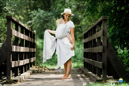 Chusta do noszenia dziecka Linen Silver Wildness 4,6 m