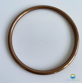 Kółka aluminiowe do chust XL - RĘCZNIE POLEROWANE BRĄZOWY