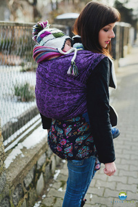 Chusta żakardowa Little Frog - Purple Glow 5,6 m
