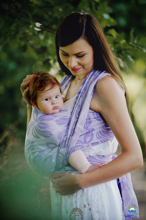 Chusta do noszenia dziecka Lilac Flowrora 4,6 m