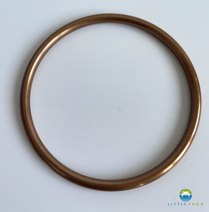 Kółka aluminiowe do chust XL - RĘCZNIE POLEROWANE BRĄZOWY