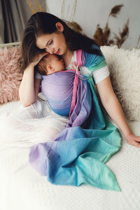 Bambusowy Cyrkon M – kolorowa, przewiewna chusta kółkowa idealna na lato