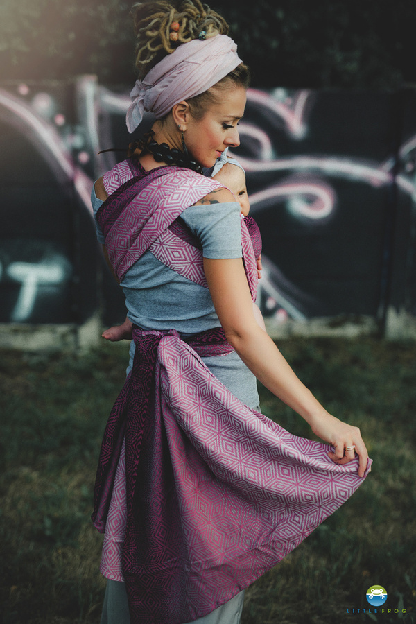 Chusta do noszenia dziecka TENCEL™ Peony Cube 5,2 m