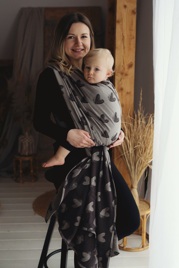 Brązowa chusta do noszenia dziecka Cosy Love 4,6m - dla malucha i starszaka