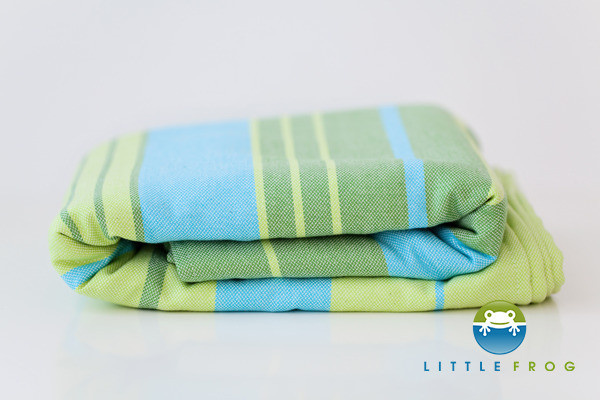 Chusta tkana Little Frog - Bambusowy Turkus 4,2 m/II gatunek