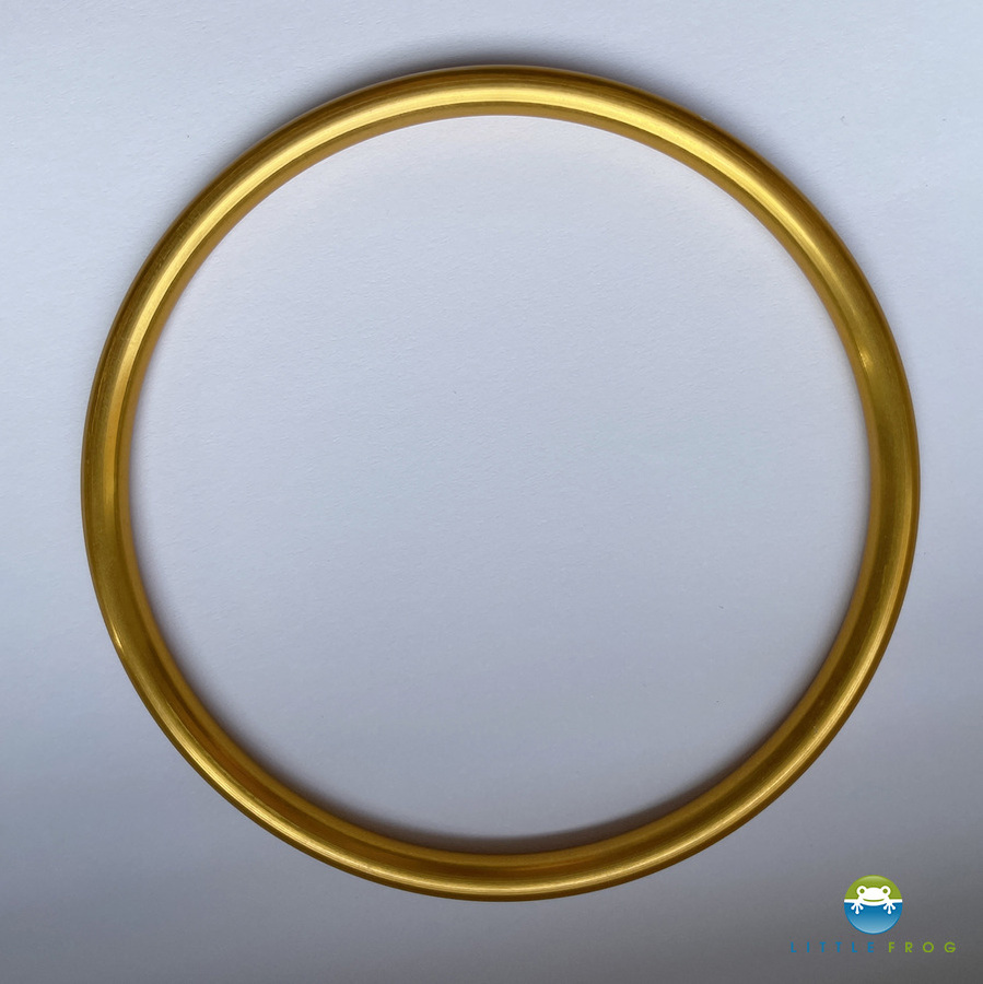 Kółka aluminiowe do chust XL - RĘCZNIE POLEROWANE ZŁOTE