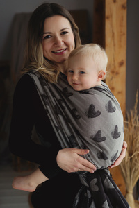 Brązowa chusta do noszenia dziecka Cosy Love 4,6m - dla malucha i starszaka