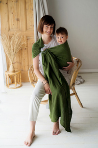 Chusta kółkowa Pure Linen Moss M (2m)