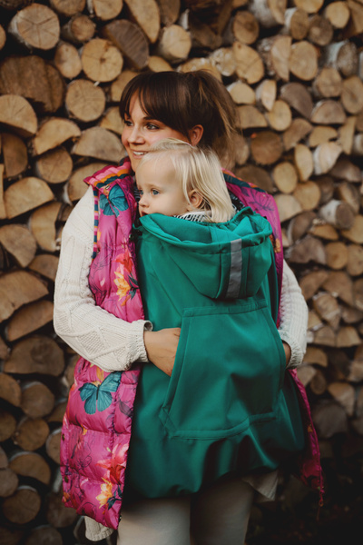 Osłonka do chust i nosidełek (softshell) - Teal