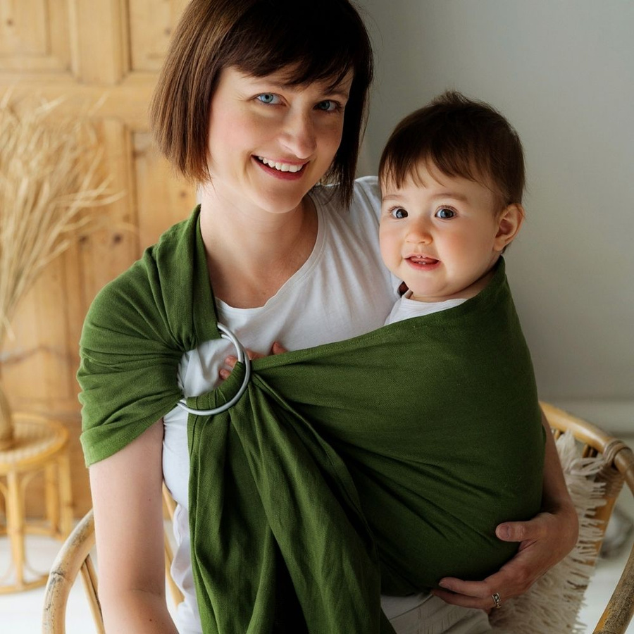 Chusta kółkowa Pure Linen Moss M (2m)