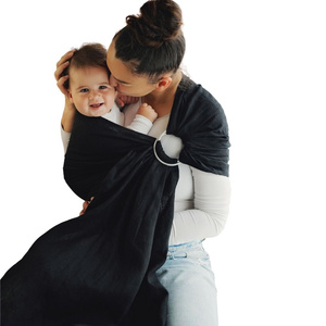 Chusta kółkowa Pure Linen Midnight Black M (2m)