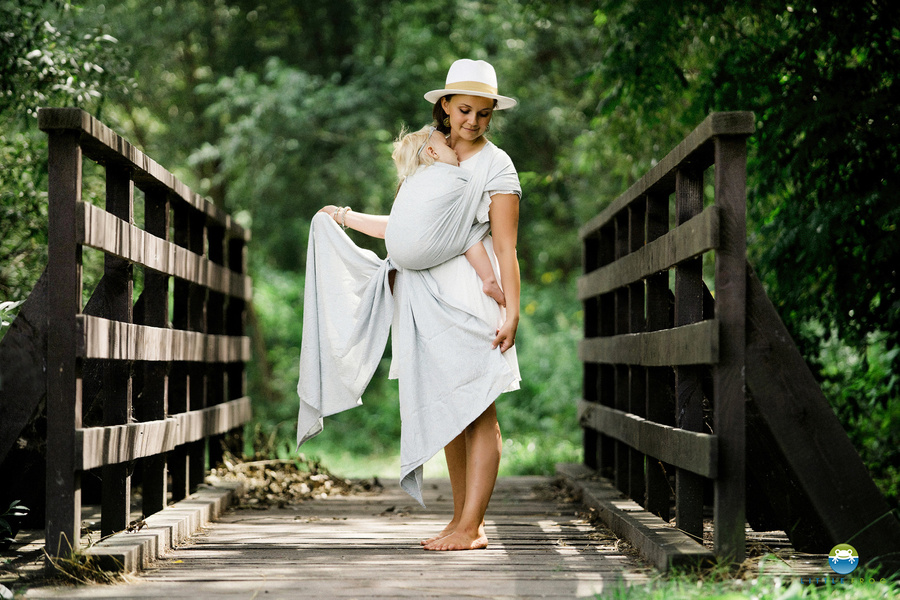 Chusta do noszenia dziecka Linen Silver Wildness 4,2 m