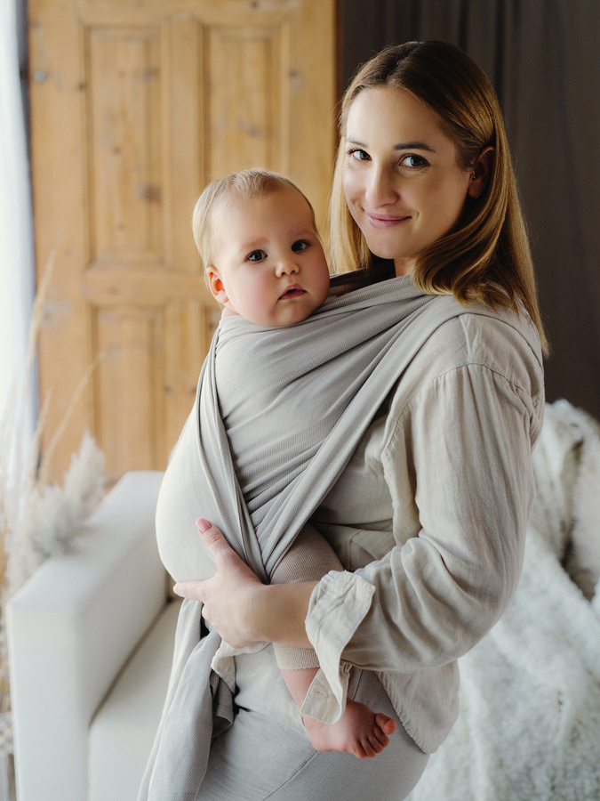Chusta do noszenia dziecka Beige Moonstone 4,6 m