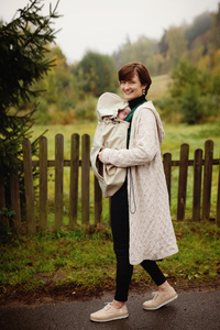 Osłonka do chust i nosidełek (softshell) - Beige/ II Gatunek