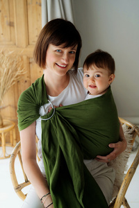 Chusta kółkowa Pure Linen Moss M (2m)